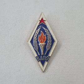 Значок СССР. ВДПО, красная звезда, факел и лавры, общество. Винтажный значек.
