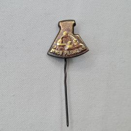 Значок СССР. Spicu pilskalns, городище, латвия, археология. Винтажный значек.