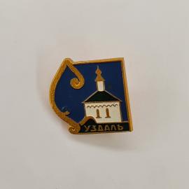 Значок СССР. Суздаль, храм, Владимирская область, Золотое кольцо. Винтажный значек.