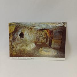 Открытка старинная. Назарет, грот Святого Семейства, христианская святыня, пещера интерьер