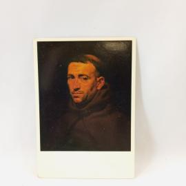 Открытка советская СССР. Рубенс, голова францисканского монаха, Эрмитаж, Ленинград. Винтаж