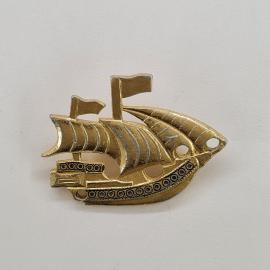 Значок СССР. Парусный корабль, морская тематика. Винтажный значек.