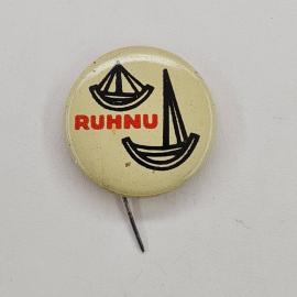 Значок СССР. Ruhnu, парусные лодки, морская тематика, Эстония. Винтажный значек.