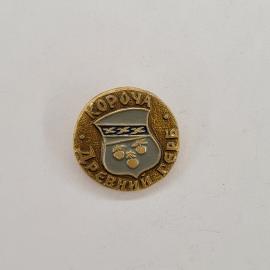 Значок СССР. Короча Ереван, герб с плодами, города. Винтажный значек.