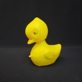 Игрушка винтажная, СССР. Резиновая фигурка утенка желтого цвета для купания или игры