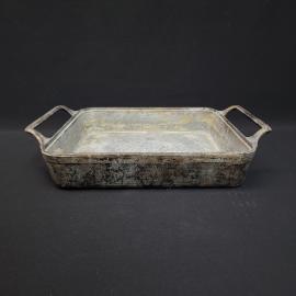Форма для выпечки винтажная, СССР. Металл, прямоугольная с ручками, 32 см