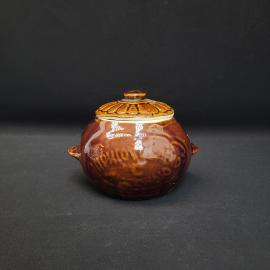 Горшочек винтажный, СССР. Керамика с крышкой, для запекания и подачи блюд