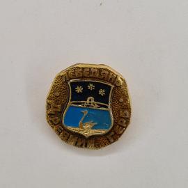 Значок СССР. Лебедь, герб Перевоз Горьковская область, города. Винтажный значек.