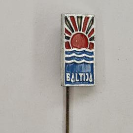 Значок СССР. Валтта, море и восходящее солнце, город Финляндии. Винтажный значек.