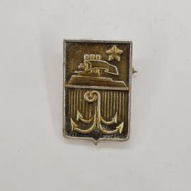 Значок СССР. Якорь, корабль, звезда, флот. Винтажный значек.