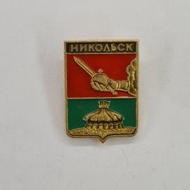 Значок СССР. Никольск, герб города, Вологодская область. Винтажный значек.