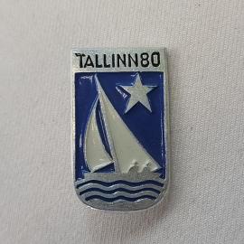Значок СССР. Tallinn 80, Таллин, парусники и волны, спорт. Винтажный значек.