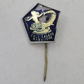 Значок СССР. Fole Zalieju Karaline, фигура и волны, спорт. Винтажный значек.