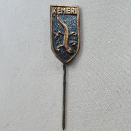 Значок СССР. Kемери, курорт Латвия, чайка и волны. Винтажный значек.