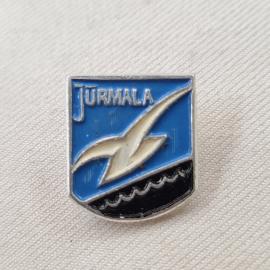 Значок СССР. Юрмала, чайка и волны, курорт Латвия. Винтажный значек.