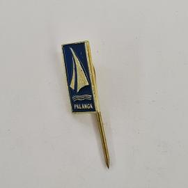 Значок с парусом. Palanga, символ моря и отдыха. Винтажный значек.