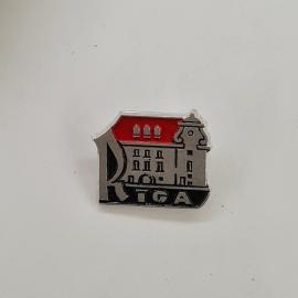 Значок Риги. Архитектурный символ города. Винтажный значок.