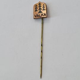 Значок СССР. Valka, ели, Латвия, города. Винтажный значек.