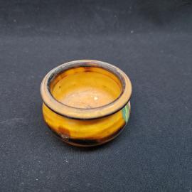 Горшочек винтажный, СССР. Керамика, расписной, для меда, варенья или специй