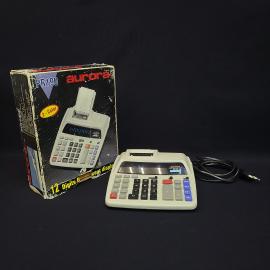 Калькулятор винтажный, СССР. Электронный печатающий aurora PR190, с коробкой и сетевым шнуром