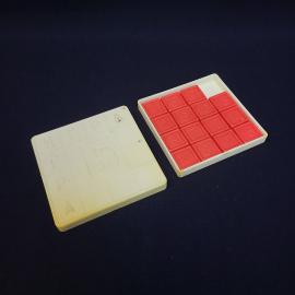 Игра настольная винтажная, СССР. Пластмассовая головоломка пятнашки, набор из 15 фишек
