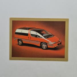 Карманный календарик 1995. Автомобиль Pontiac Trans Sport на фоне красного цвета. Календарь винтажны