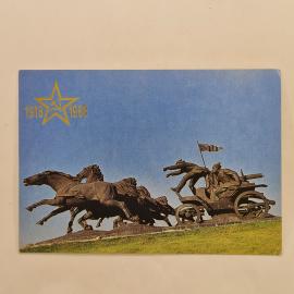 Карманный календарик 1988. Памятник легендарной тачанке, Херсонская область. Календарь винтажный