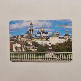 Карманный календарик 1992. Загорск, изображение храмов и природного ландшафта. Календарь винтажный