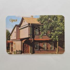 Карманный календарик 1990. Дом в Орле, архитектурные детали и природа. Календарь винтажный