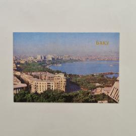 Карманный календарик 1986. Вид на Баку, набережная и архитектура. Календарь винтажный