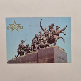 Карманный календарик 1988. Памятник В. И. Чапаеву, героическая тематика. Календарь винтажный
