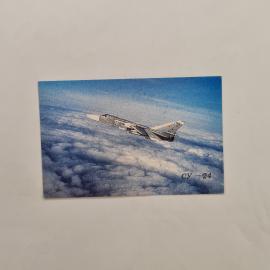 Карманный календарик 1991. Самолет Су-24 в небе. Календарь винтажный