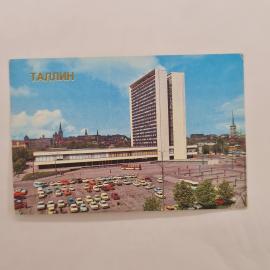 Карманный календарик 1986. Эстония, Таллин, архитектура, городская площадь. Календарь винтажный