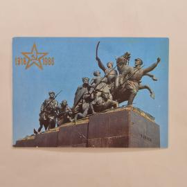 Карманный календарик 1988. Памятник В. И. Чапаеву, герои и исторические события. Календарь винтажный