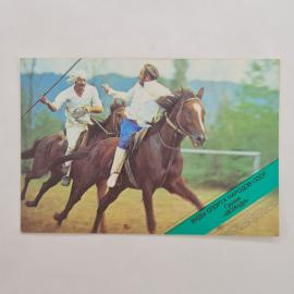 Карманный календарик СССР 1982. Всадники на лошадях, спорт народов Грузии. Советский календарь