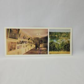 Открытка советская СССР. Картинная галерея и Валдайский пейзаж. Винтаж фотографии А Хейфеца