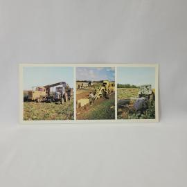 Открытка советская СССР, сельскохозяйственная техника Валдайской земли. Настоящее и будущее, винтаж