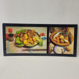 Открытка старинная. Темпура из рыбы, креветок и овощей, рецепт на русском языке, японская кухня
