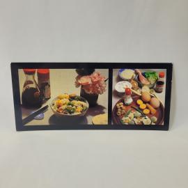 Открытка советская СССР. Натюрморт с рисом, овощами и цветами. Винтаж карточки о кухне с рецептами v