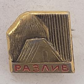 Значок СССР. Разлив, Ленинградская область, архитектура, здания. Винтажный значек.