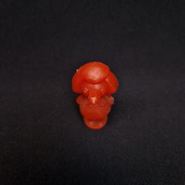 Фигурка детская винтажная, СССР. Красная пластмассовая игрушка в виде сказочного гнома