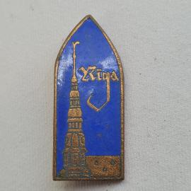 Значок СССР. Космос, ракета, Звезда. Винтажный значек.