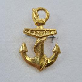 Значок СССР. Якорь, морская тематика, надпись 40к. Винтажный значек.