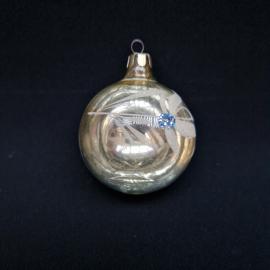 Елочная игрушка винтажная, СССР. Стеклянный шар, набор из 2 шт.