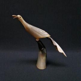 Статуэтка птицы винтажная, СССР. Резной камень, 20 см