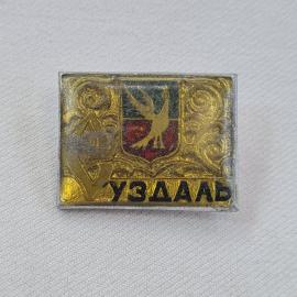 Значок СССР. УЗДААБ, герб с птицей, авиация, Ульяновск. Винтажный значек.