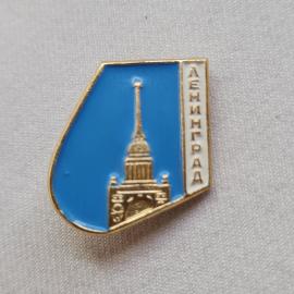 Значок СССР. Ленинград, шпиль Адмиралтейства, город. Винтажный значек.
