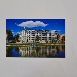 Открытка старинная. Казань, парк Черное озеро, городская архитектура у воды, коллекционная
