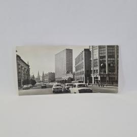 Открытка советская СССР. Москва, улица Горького, городской вид, автомобили, архитектура, винтаж