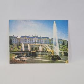 Открытка советская СССР. Петергоф, Большой дворец и каскад, архитектура, городской пейзаж, винтаж